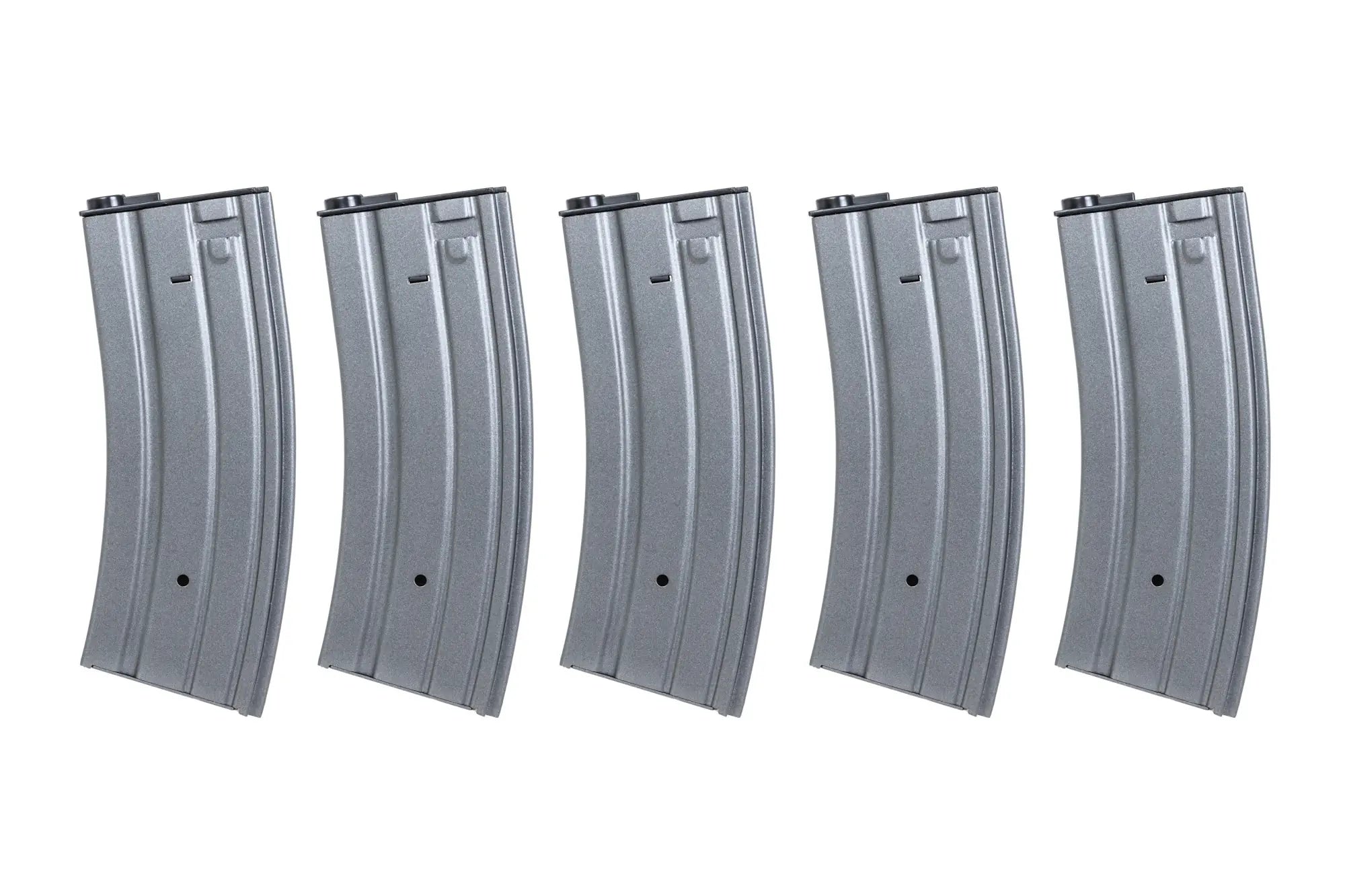 Set of 5 metal low-cap magazines 70 rounds Grey