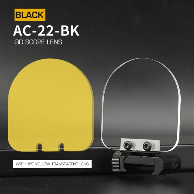 Flip-up QD Scope Lens / Sight Shield Protector - Black Home > All products > Airsoft guns accessories > Collimators and optics for airsoft guns > Accessories for collimators and optics Wosport
