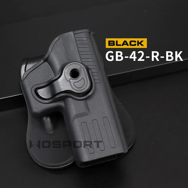 WST Belt Holster Glock, Right Hand - Black Fondine Wosport