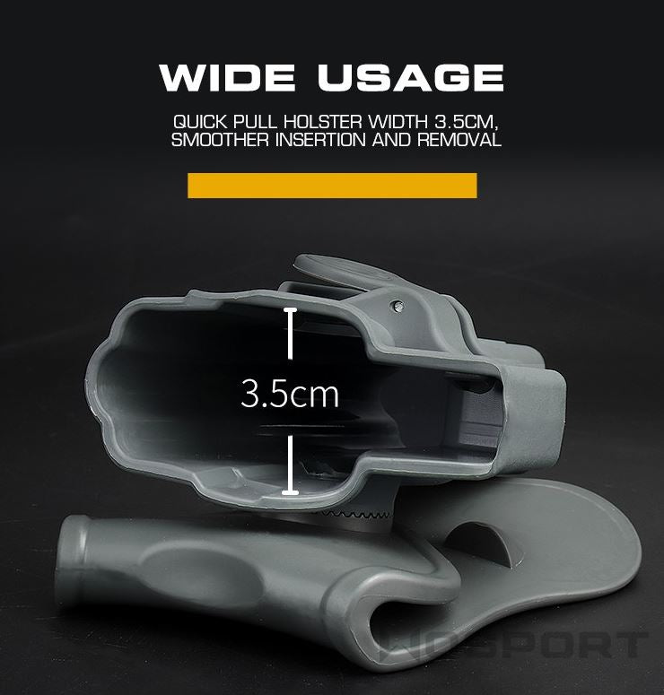 WST Belt Holster Glock, Right Hand - Black Fondine Wosport