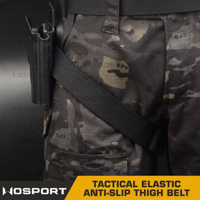 Tactical Elastic Anti-slip Thigh Belt - BLACK Home > All products > Airsoft equipment and guns cases > guns and Holsters' cases > Pistol housing Wosport