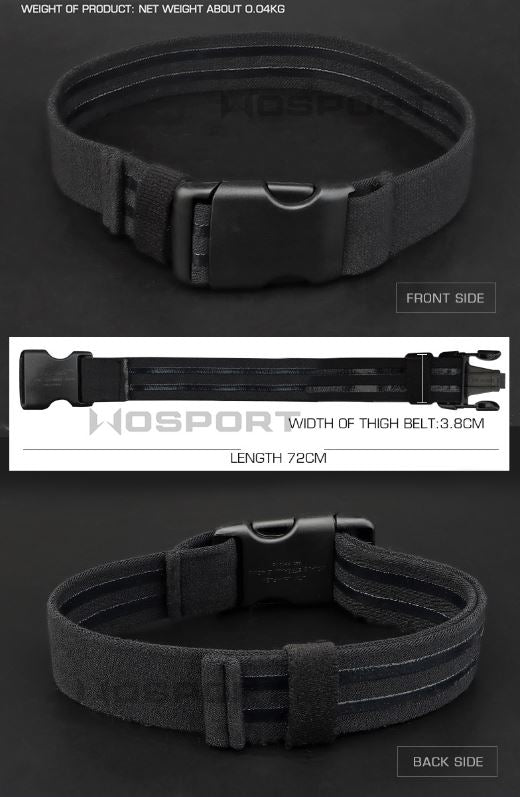 Tactical Elastic Anti-slip Thigh Belt - BLACK Home > All products > Airsoft equipment and guns cases > guns and Holsters' cases > Pistol housing Wosport