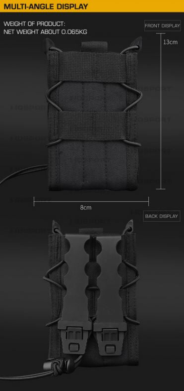 WST Tiger Type 5.56 Magazine Molle Pouch - Coyote Home > All products > Airsoft equipment and guns cases > Pouches, pockets, discarders > Pouches for rifle trays > Pouches for storage Mid-cap Magazines for 5.56 (M4/M16) Wosport