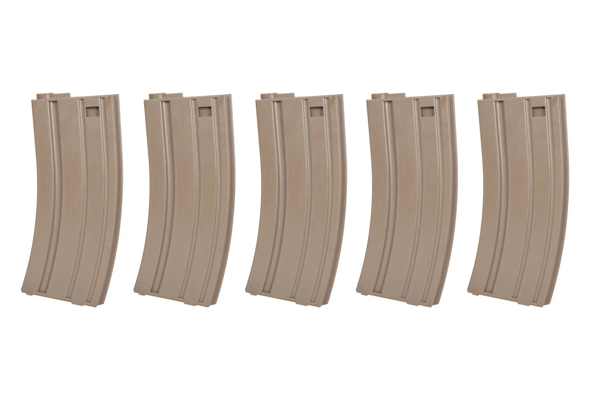 Pack of 5 M4 MidCap 140 rounds magazine + Speedloader | tan