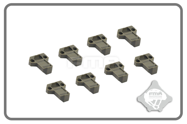 FMA Enlarged Magazine Pouch Pull Tabs, 8 pcs - Green