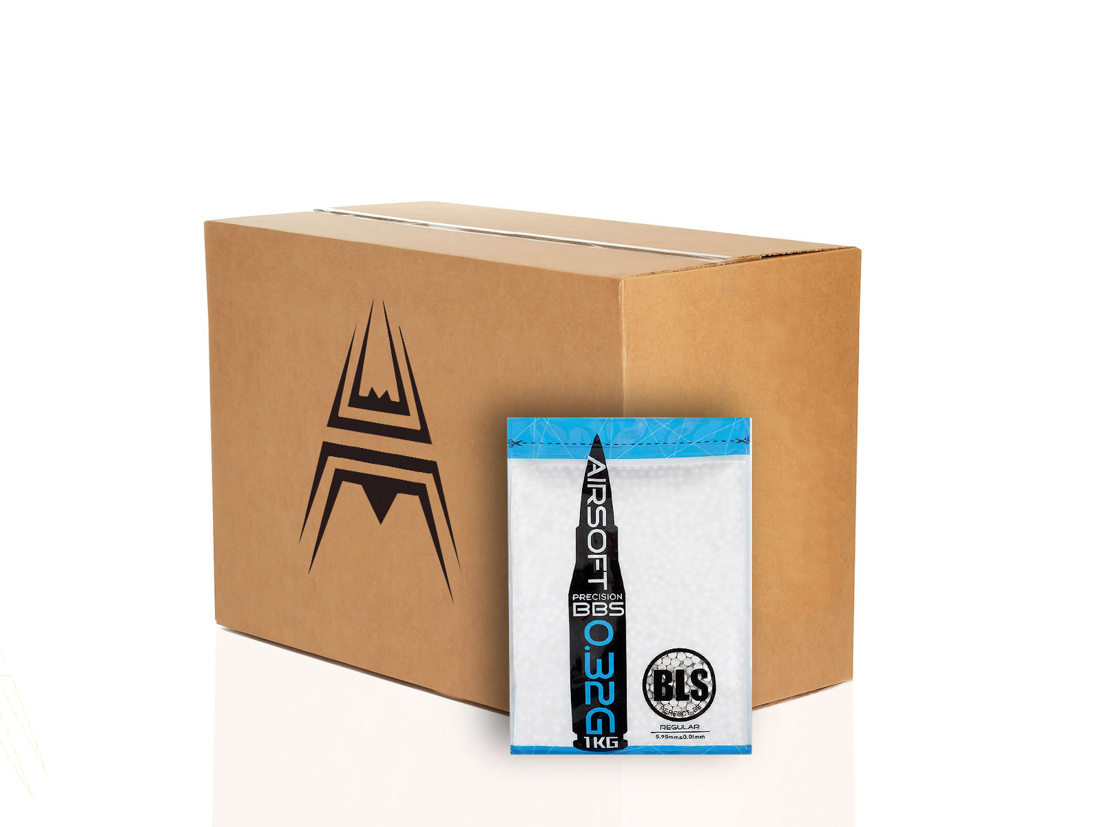 20x BLS Precision pellets 0,32g, 3120 BBs - White (box)