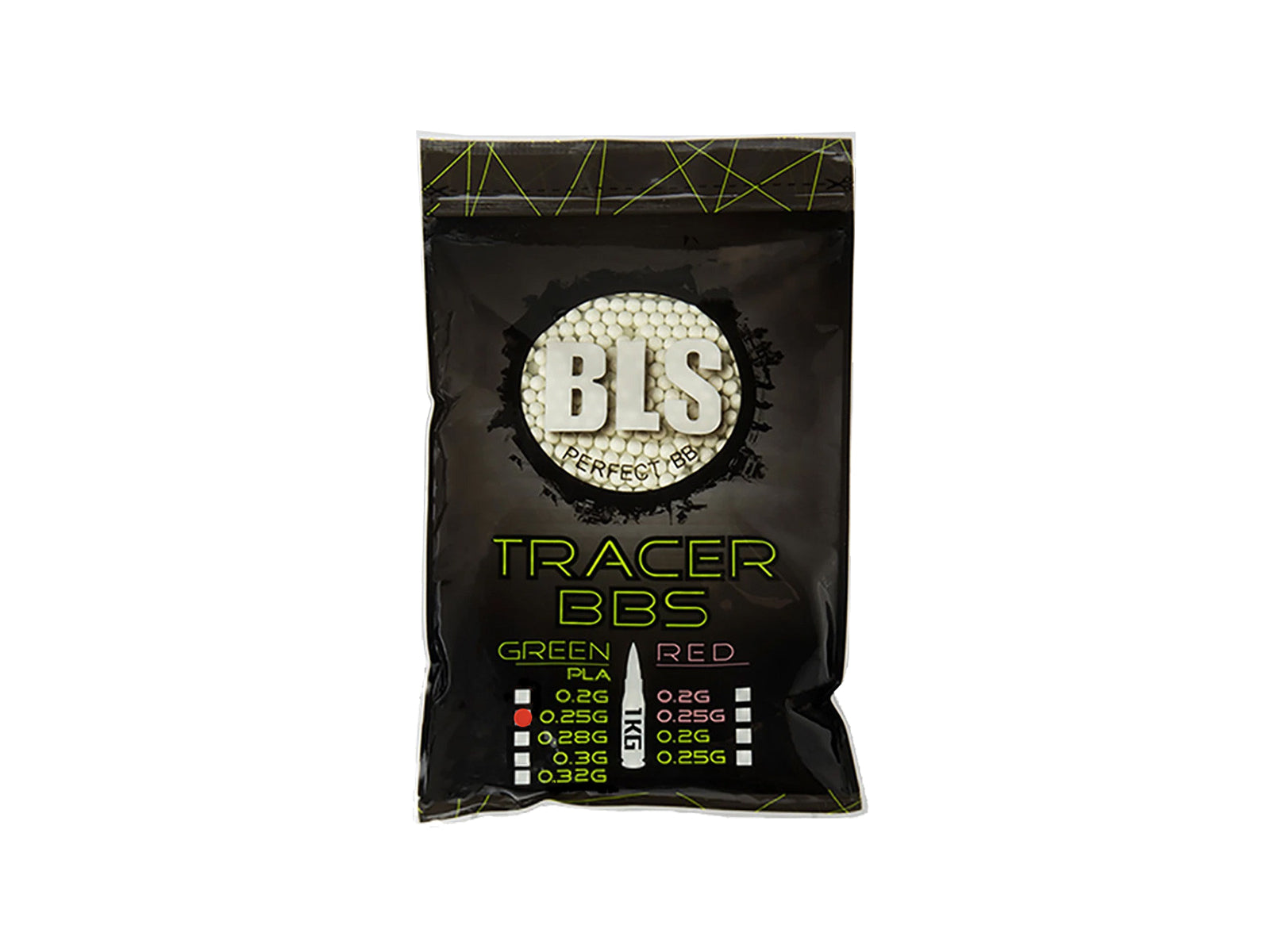 BLS BIO Tracer pellets 0,25g, 4000 BBs - Green Illuminating