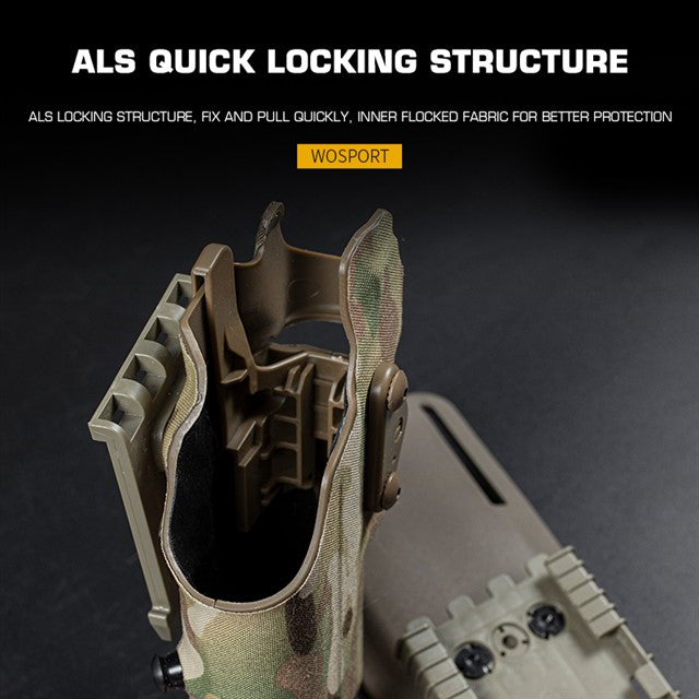 Holster Glock 17 with X300 Flashlight - Ranger Green