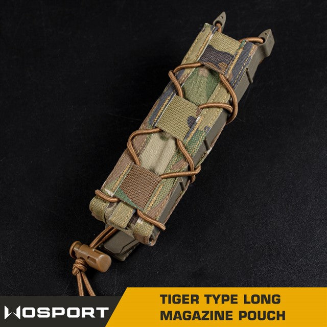Tiger Type Long Magazine Pouch for MP5 - Ranger Green Home > All products > Airsoft equipment and guns cases > Pouches, pockets, discarders > Pouches for rifle trays > Pouches for magazines for SMG (MP5/MP7) Wosport