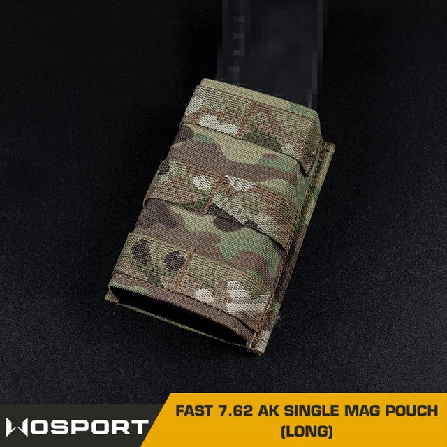 FAST Type Single 7.62 Magazine Pouch for AK - Ranger Green Home > All products > Airsoft equipment and guns cases > Pouches, pockets, discarders > Pouches for rifle trays > Cuts for storage Mid-cap Magazines for 7.62 (AK/417) Wosport