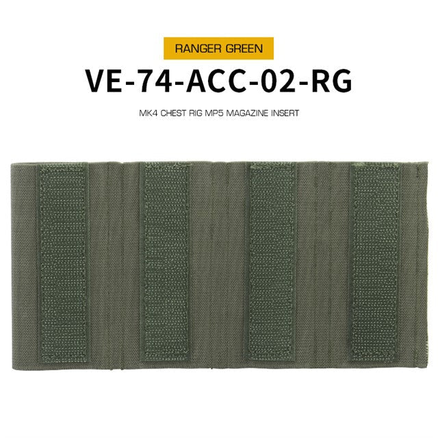MK4 Chest Rig MP5 Magazine Insert - Ranger Green Home > All products > Airsoft equipment and guns cases > Pouches, pockets, discarders > Pouches for rifle trays > Pouches for magazines for SMG (MP5/MP7) Wosport