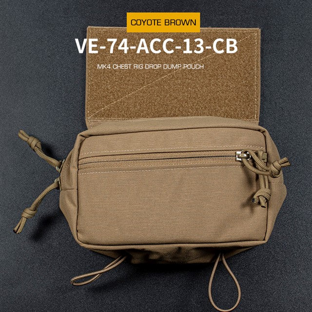 MK4 Chest Rig Drop Dump Pouch - Coyote Home > All products > Airsoft equipment and guns cases > Pouches, pockets, discarders > Abdominal pouches and kidneys Wosport