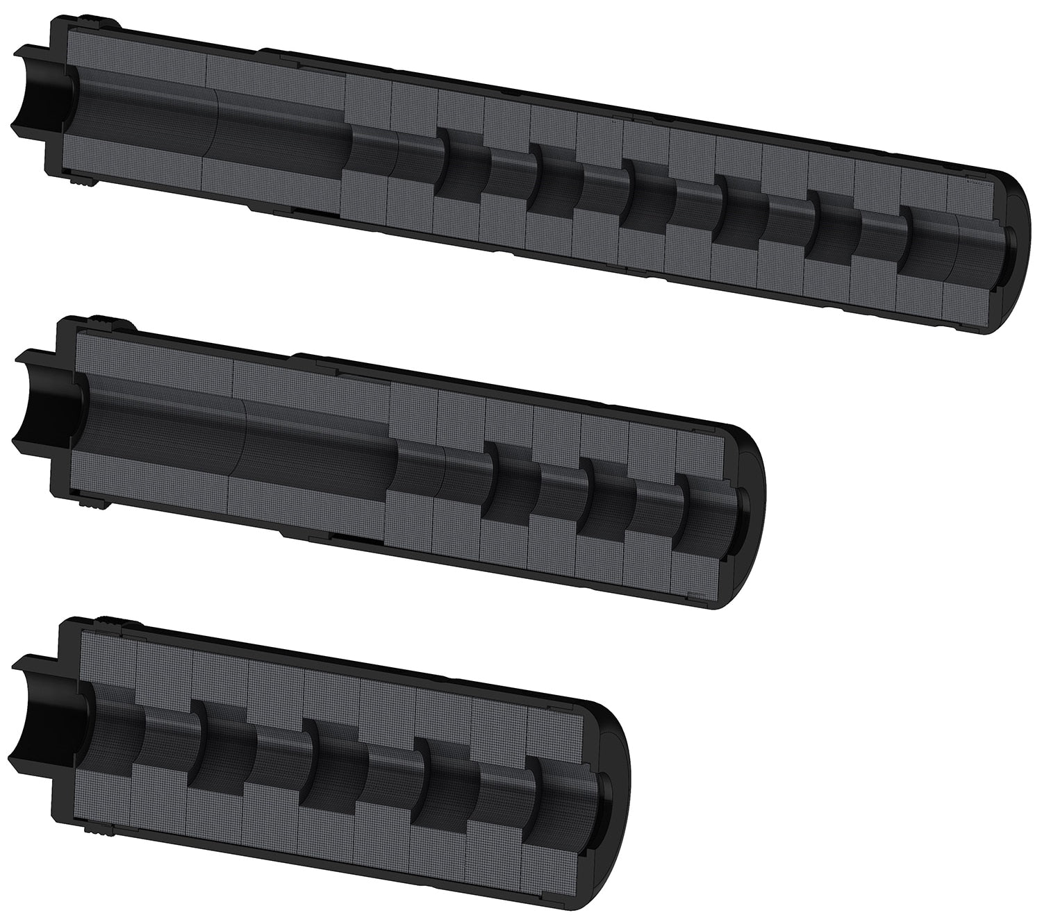 Novritsch Modular Mock Suppressor V1 (225-105x36 mm) - Black
