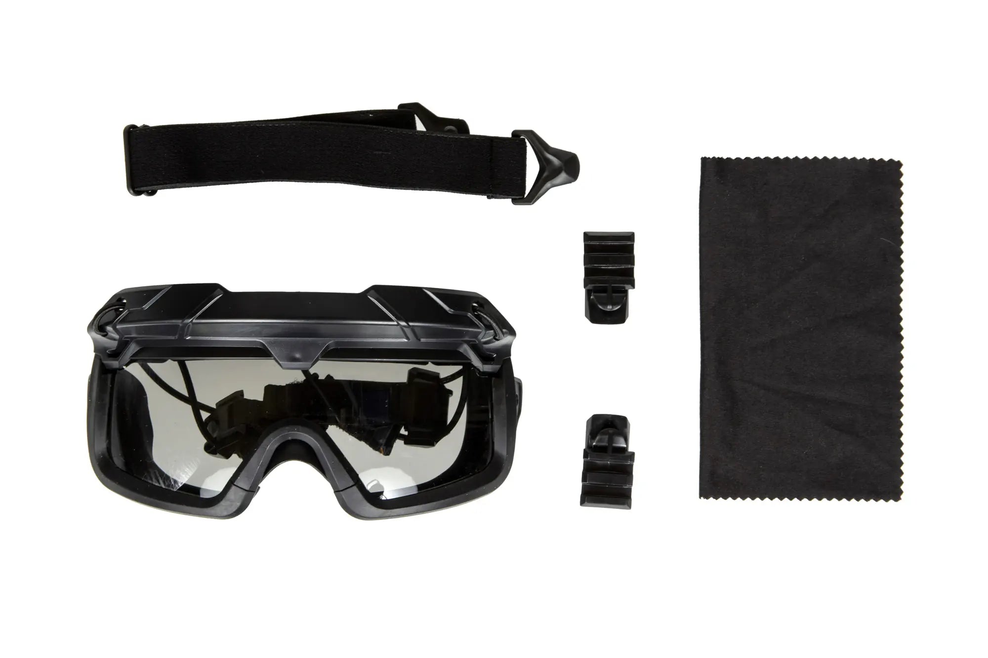 Tactical goggles 2in1 - Black / Tinted