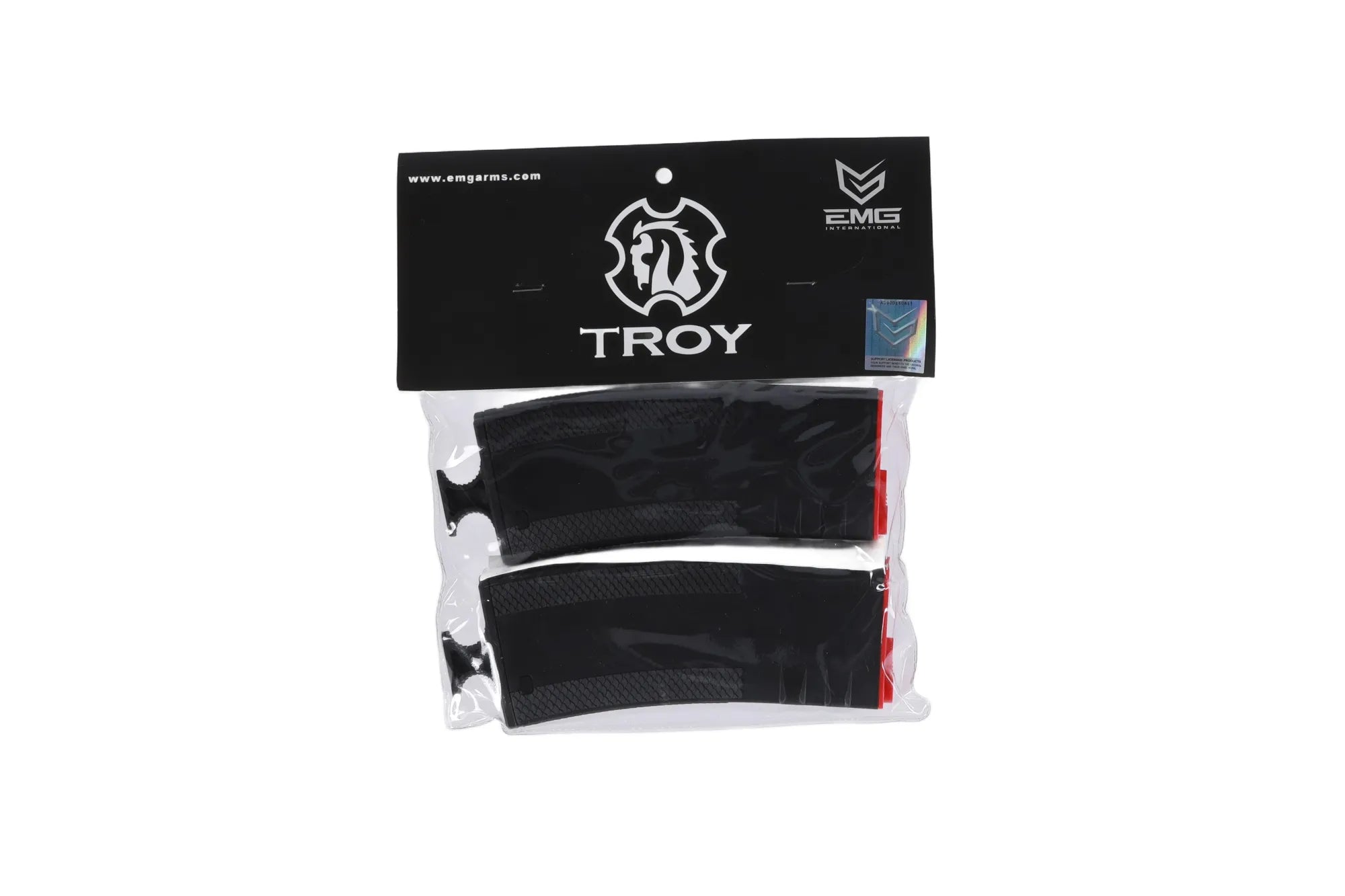 Set of 2 mid-cap 250-ball King Arms x Troy Battlemag magazines for M4/M16 type replicas