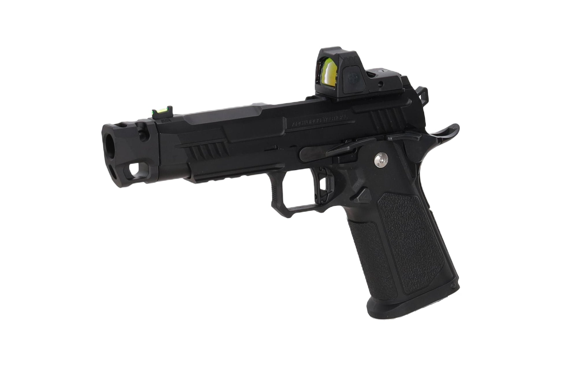 Vanguard 4.3" Hi-Capa GBB + red dot + compensator Black