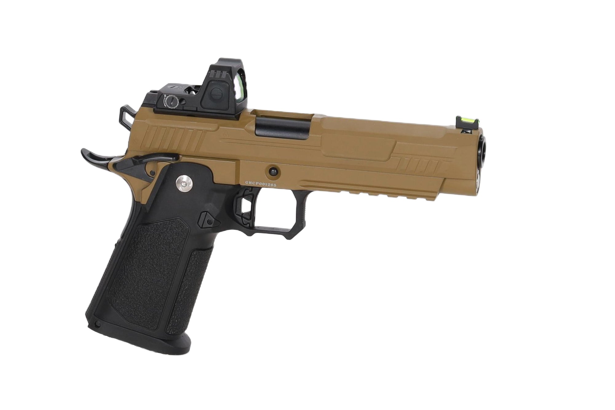 Vanguard 5" Hi-Capa GBB + red dot Half-Tan