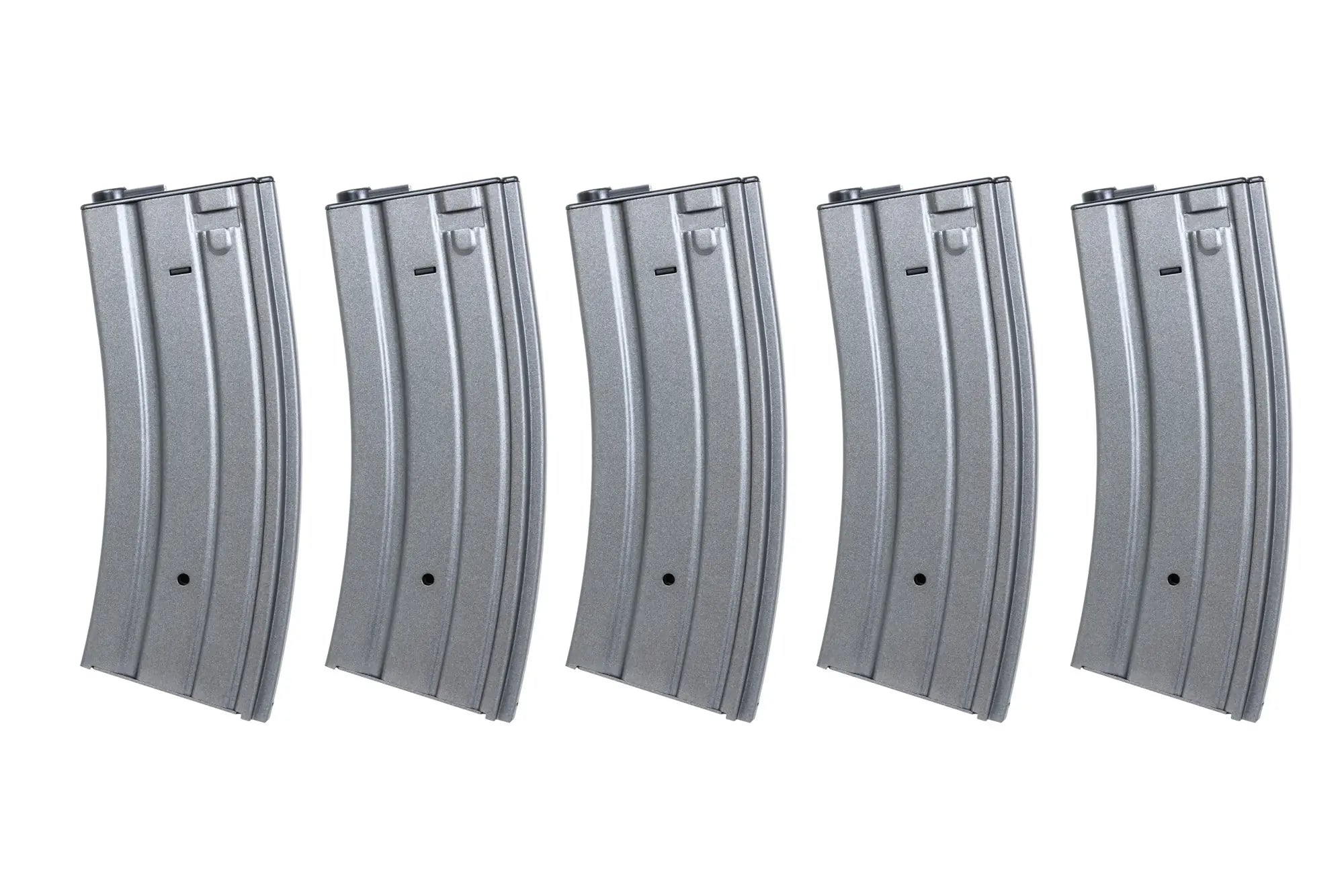 Set of 5 metal hi-cap magazines 300 rounds Grey