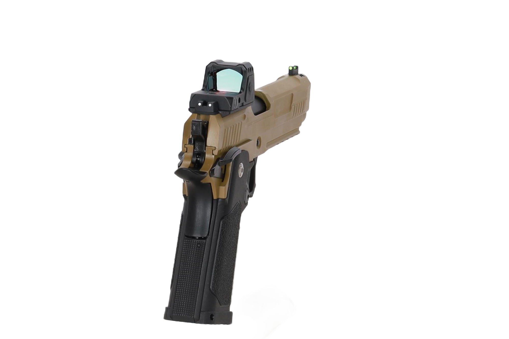 Vanguard 5" Hi-Capa GBB + red dot Half-Tan