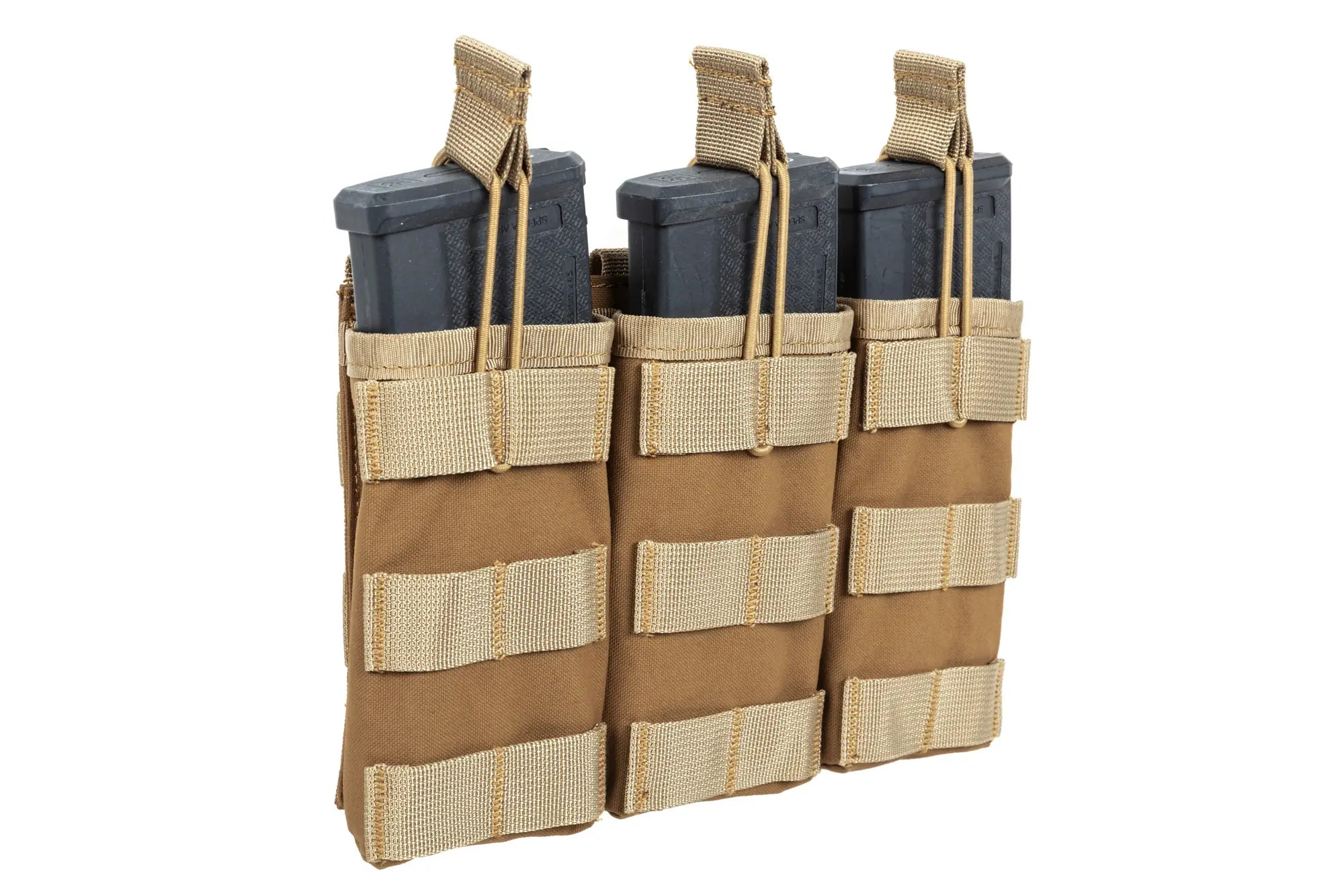 Triple open type magazine pouch | Tan