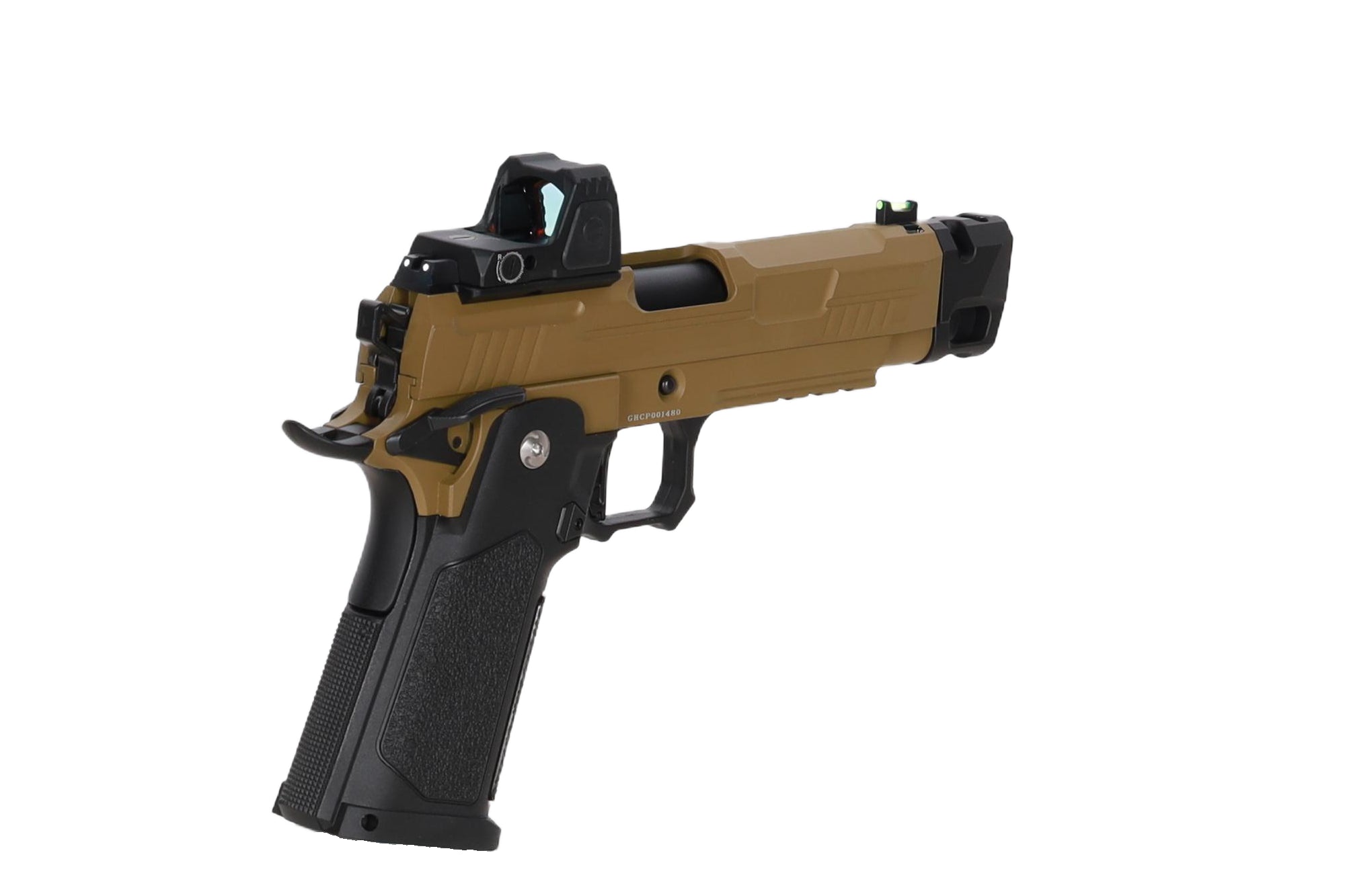 Vanguard 4.3" Hi-Capa GBB + red dot + Half-Tan compensator