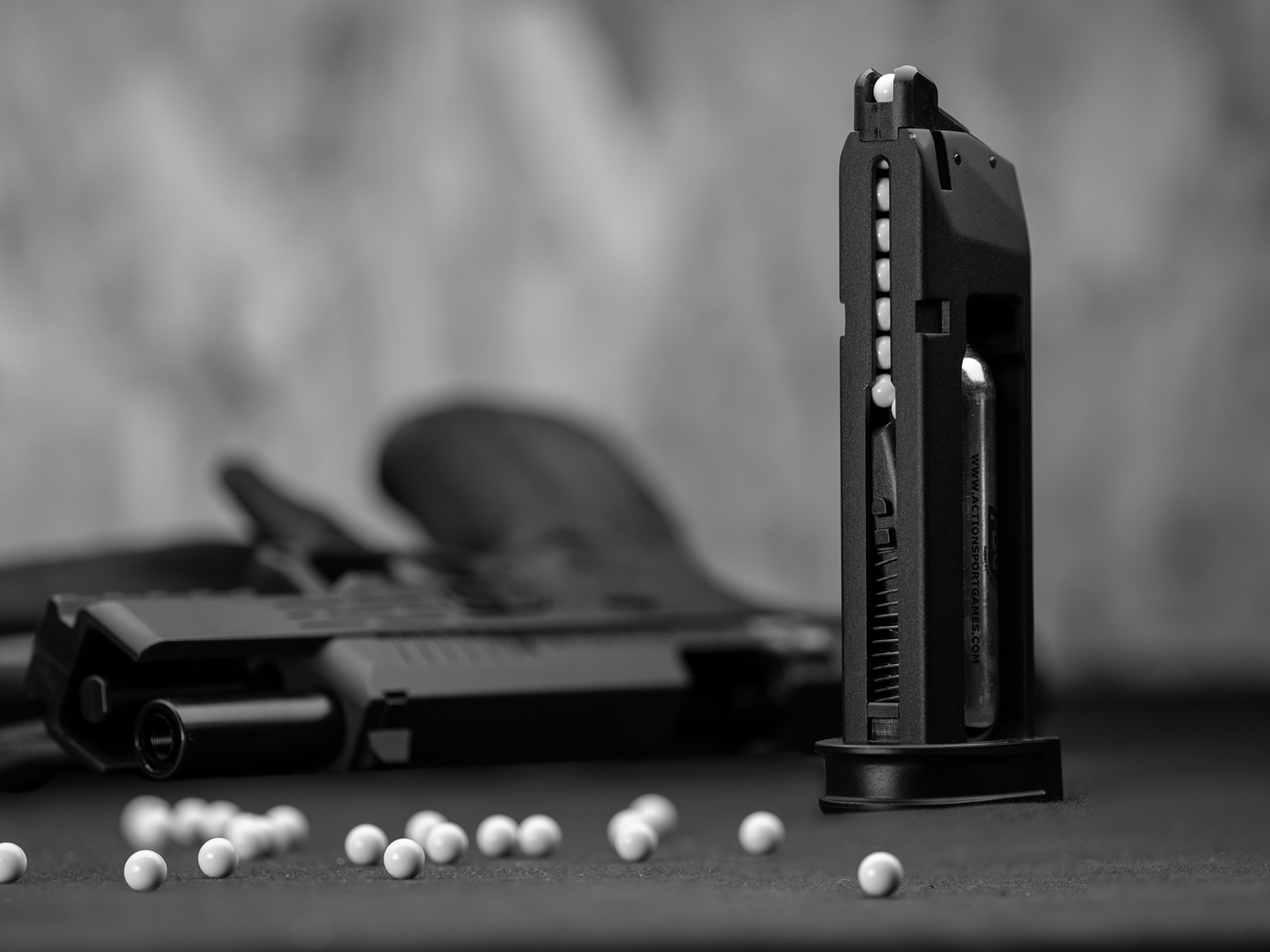 ASG CO2 Magazine for STEYR L9-A2 GBB, 22 BBs - Black