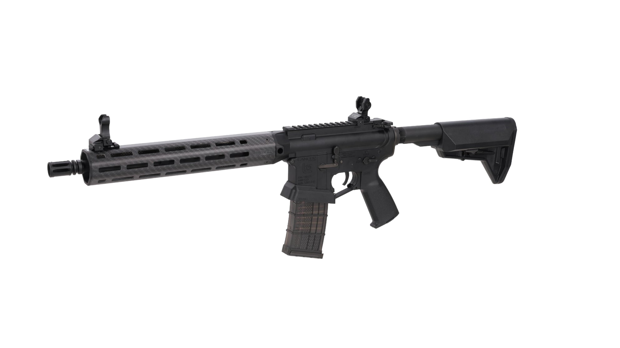 King Arms x Lancer Systems airsoft Carbine L15 LCH7 12" Real Carbon Black-3
