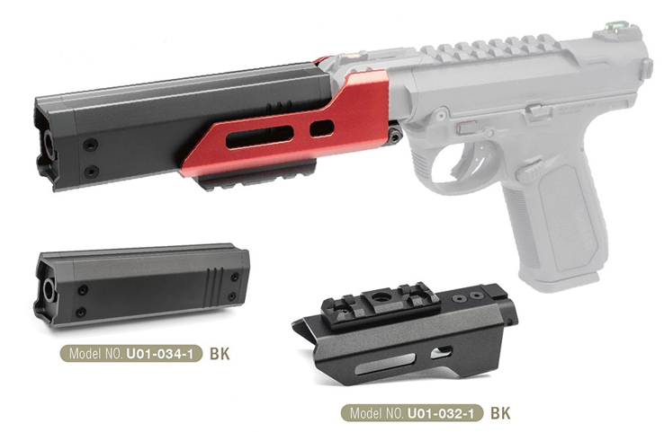 M-LOK Handguard with Rail for AAP-01 - Red