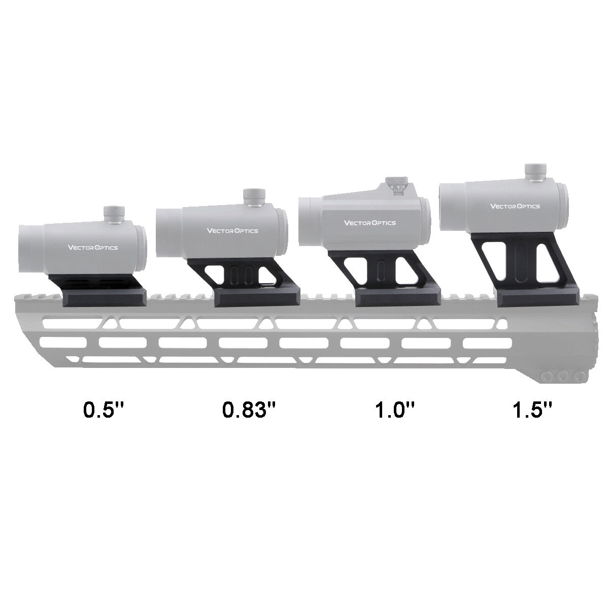 VO 0.83" Profile CANTILEVER T1 / Maverick RIS Riser Mount - Black
