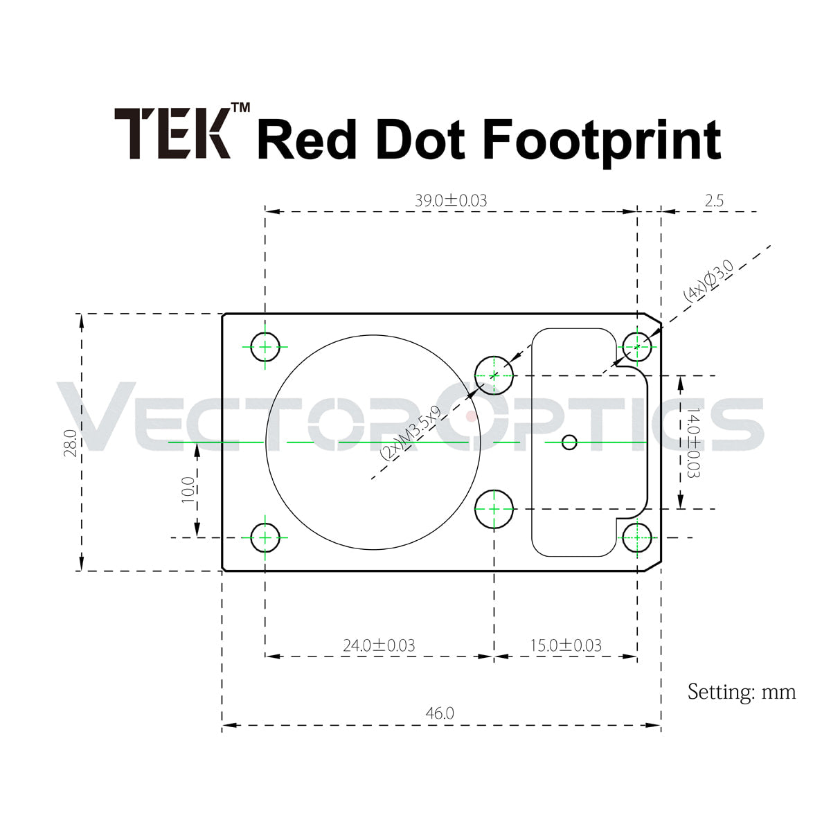 VO FRENZY 1x20x28 TEK(TM) Red Dot Sight - Black