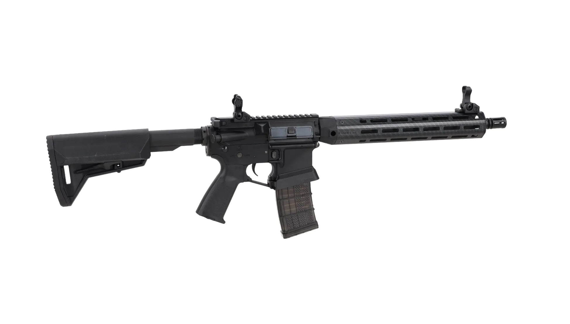 King Arms x Lancer Systems airsoft Carbine L15 LCH7 12" Faux Carbon Black-8