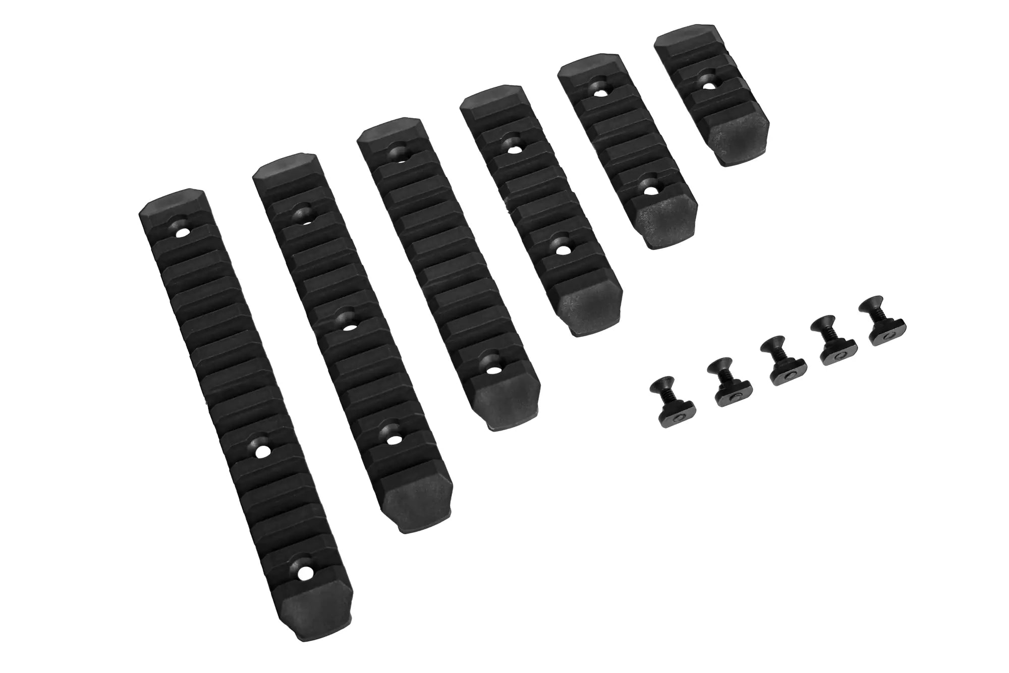 Set of 6 polymer RIS rails for M-LOK Black-1