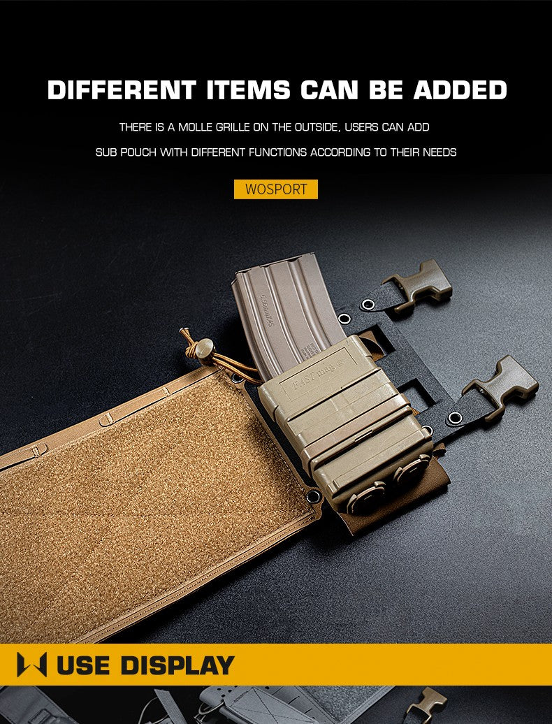 WST MK4 Chest Rig Expansion Chassis II - Coyote Home > All products > Airsoft equipment and guns cases > Pouches, pockets, discarders > Front panels for tactical vests Wosport