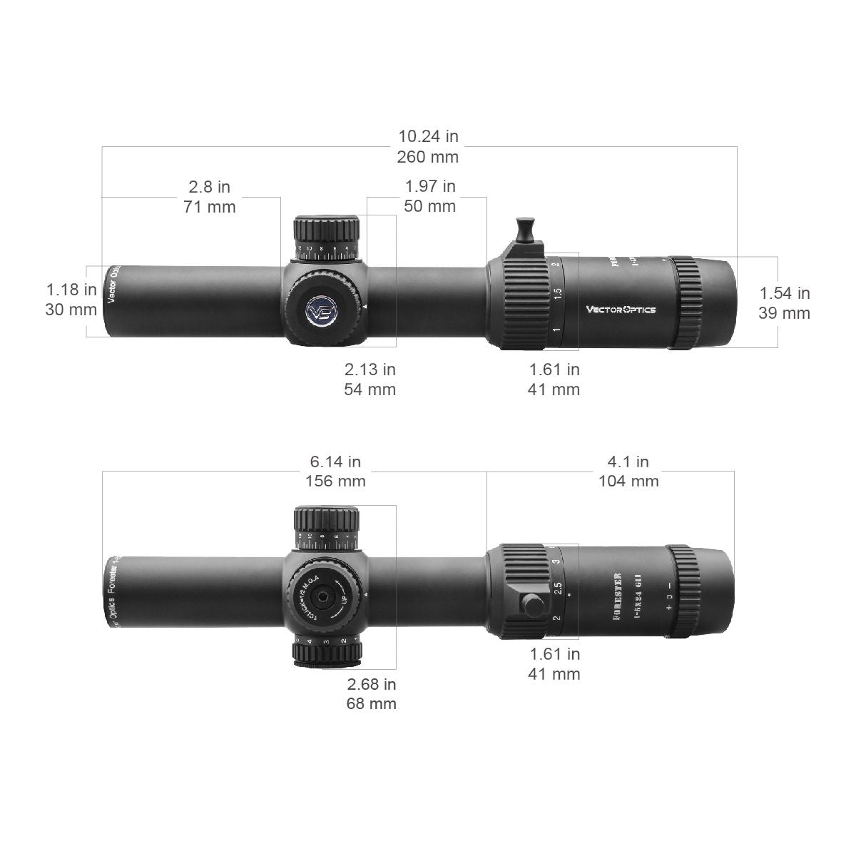 FORESTER 1-5x24 SFP Gen2 LPVO scope Coyote