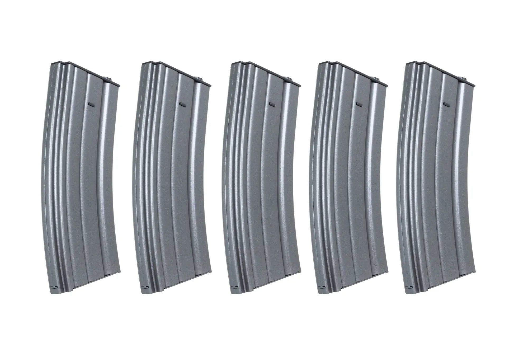 Set of 5 metal real-cap magazines 30 rounds Grey