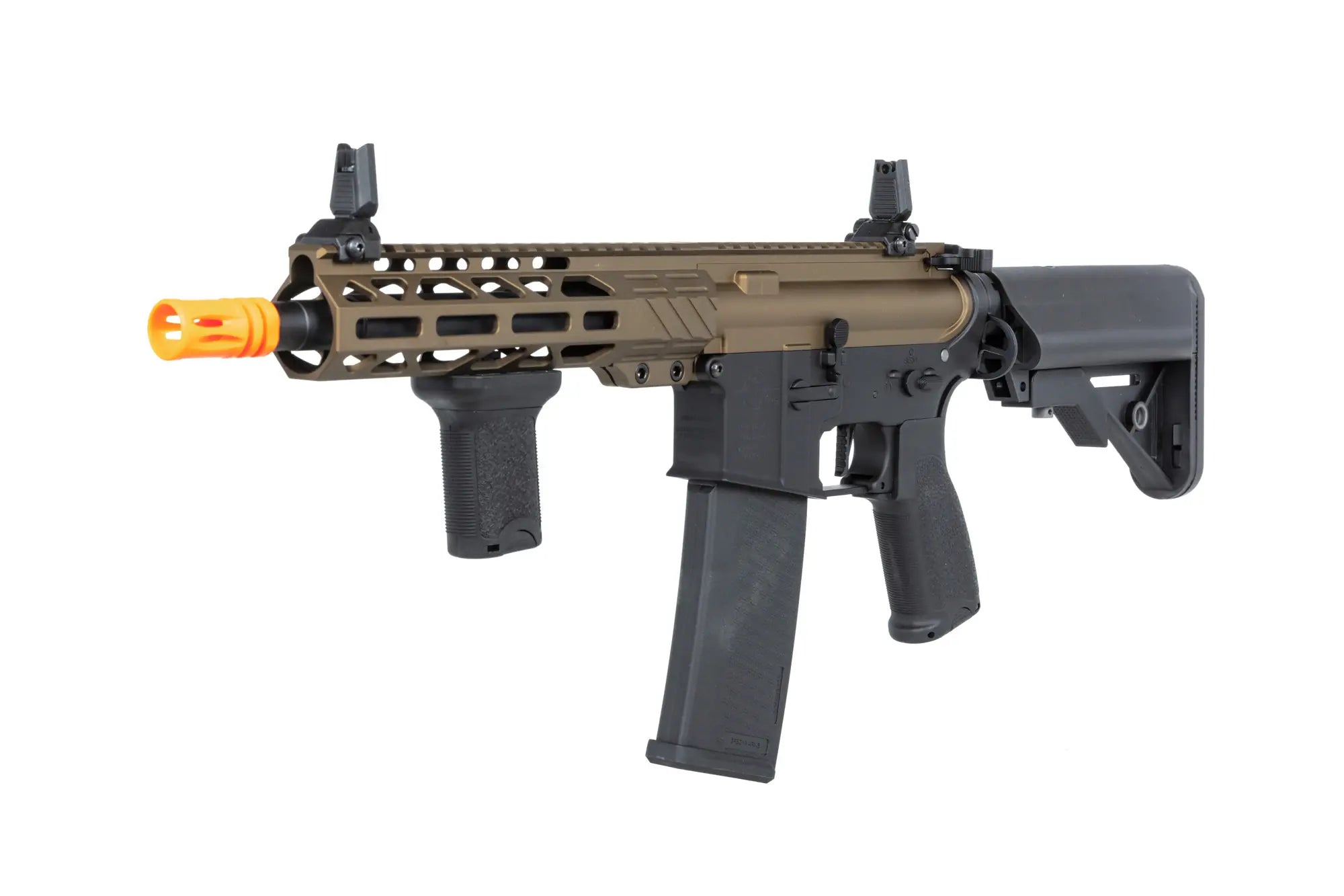 RRA SA-E25 HAL ETU Chaos Bronze Airsoft Replica with orange flash hider