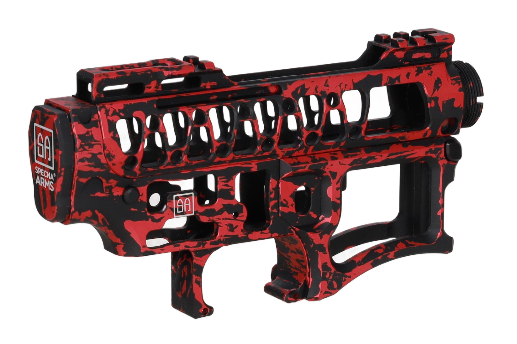 Specna Arms x Mancraft CNC Speedsoft Splash Anodised kit for M4/M16 replicas black-red-3