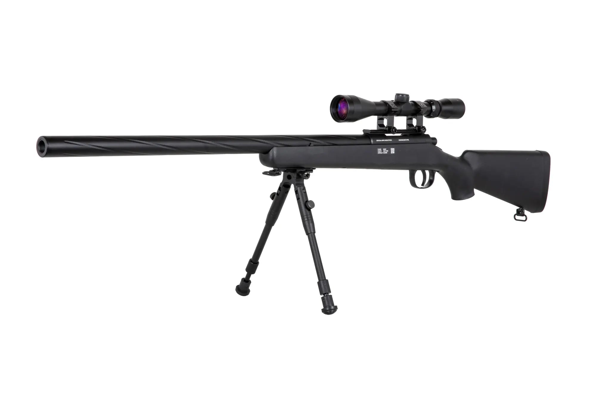 Specna Arms SA-S12 sniper airsoft rifle with scope and bipod Black-2
