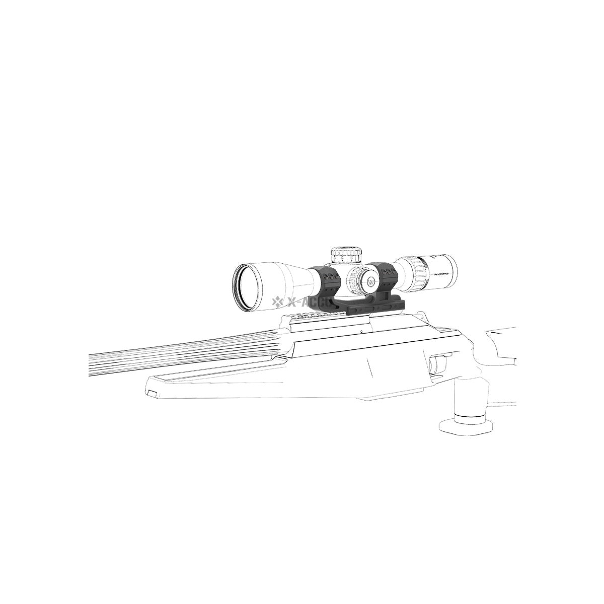 VO CANT 20MOA 34mm One-Piece Scope Mount - Black