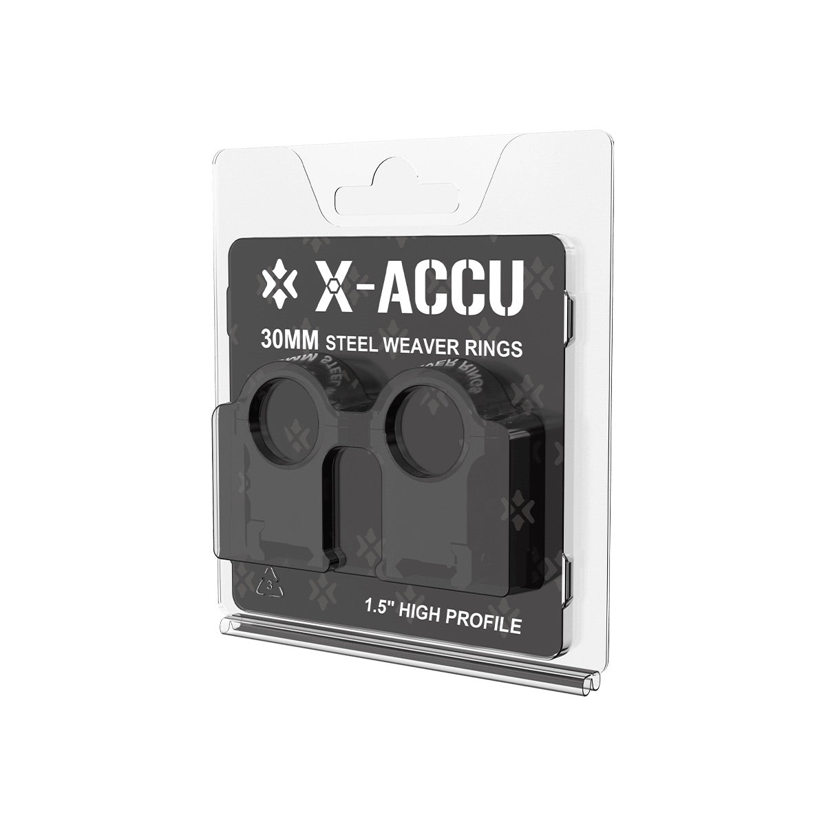 VO steel mounting rings 30mm, high - Black