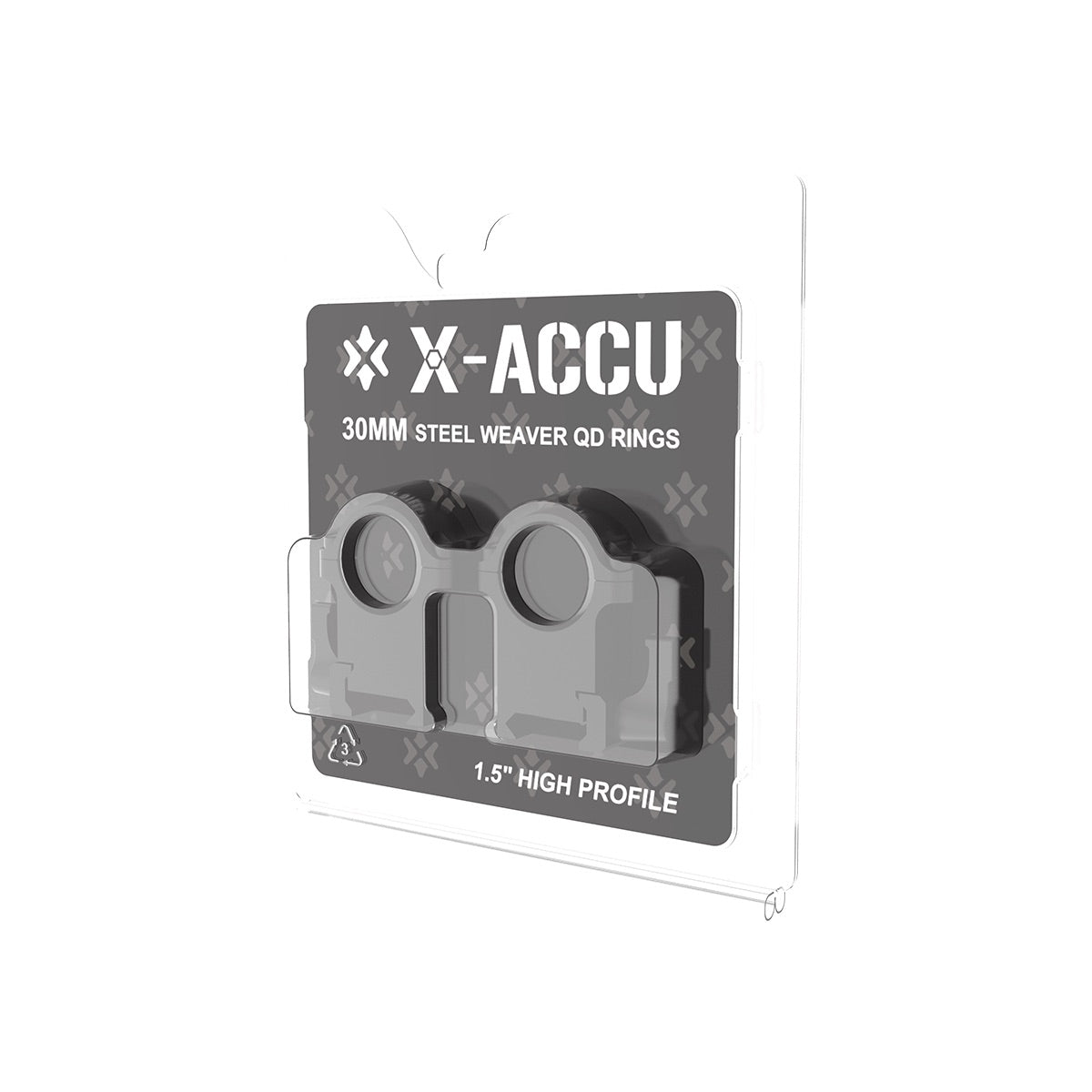 VO steel QD mounting rings 30mm, high - Black