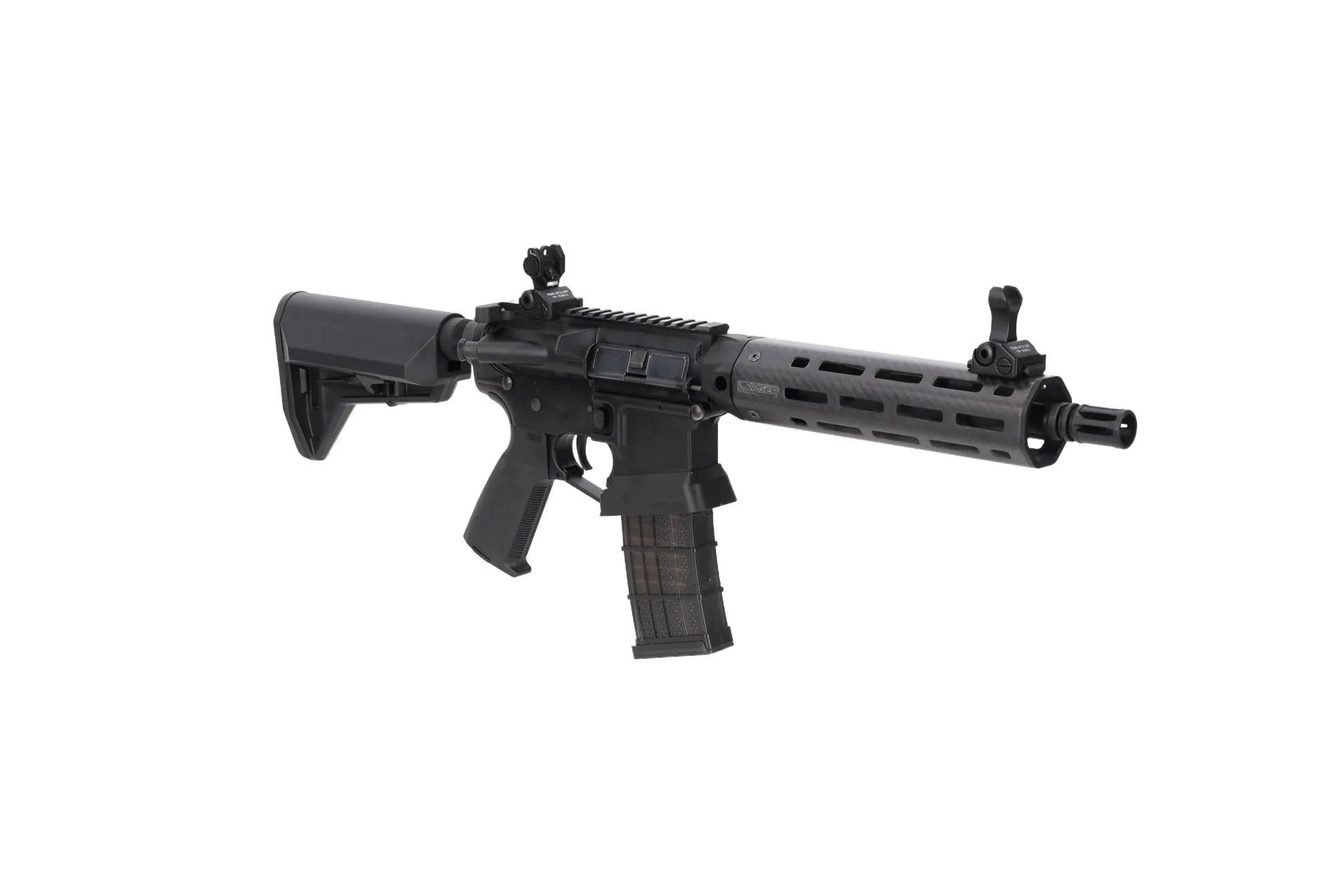 King Arms x Lancer Systems airsoft Carbine L15 LCH7 8" Real Carbon Black-2