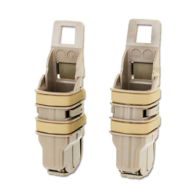FMA Polymer MOLLE FastMag Pouch Tan Two Pack For Pistol Magazines