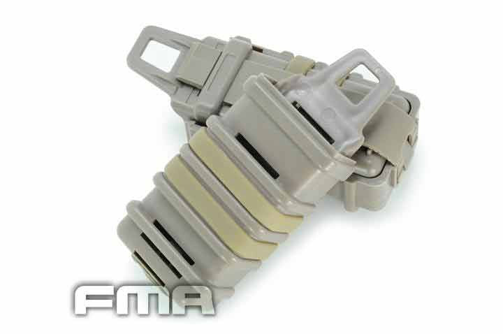 FMA Tan Plastic MOLLE FastMag Pouch For MP7 Magazines 2 Pack