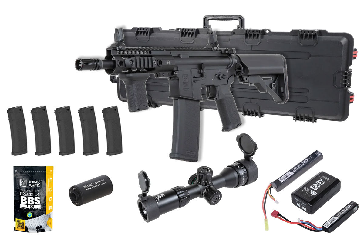 Specna Arms SA-P21 Prime Premium Airsoft Bundle - Rifle, Optic, Batteries, Magazines and Case