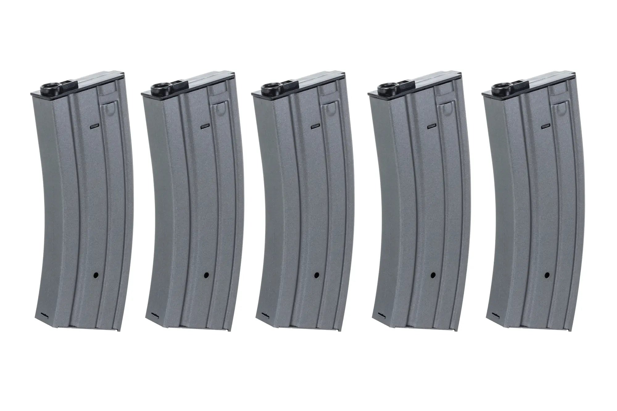 Set of 5 metal mid-cap magazines 120 rounds Grey