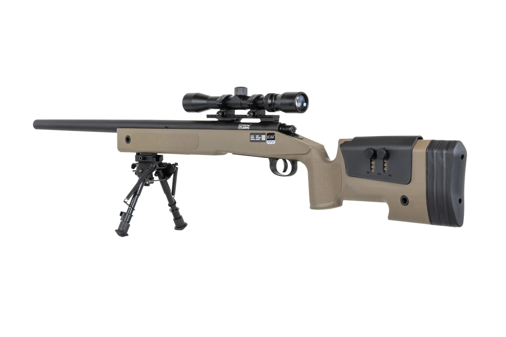 SA-S02 CORE High Velocity Upgraded sniper gun with scope and bipod | Tan