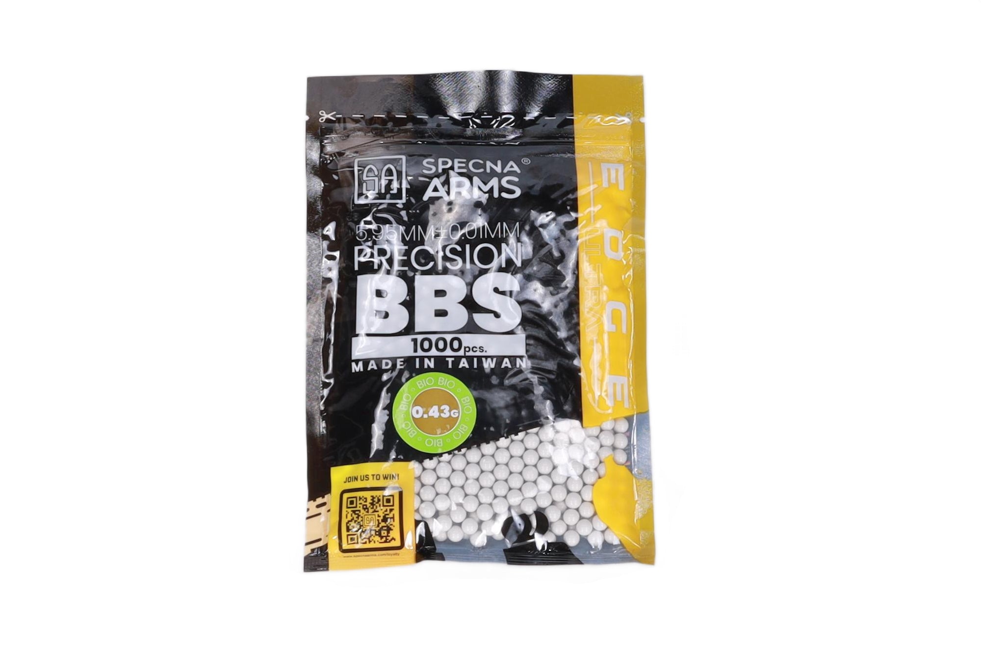 0.43g EDGE ULTRA BIO precision BBs 1000 pieces White