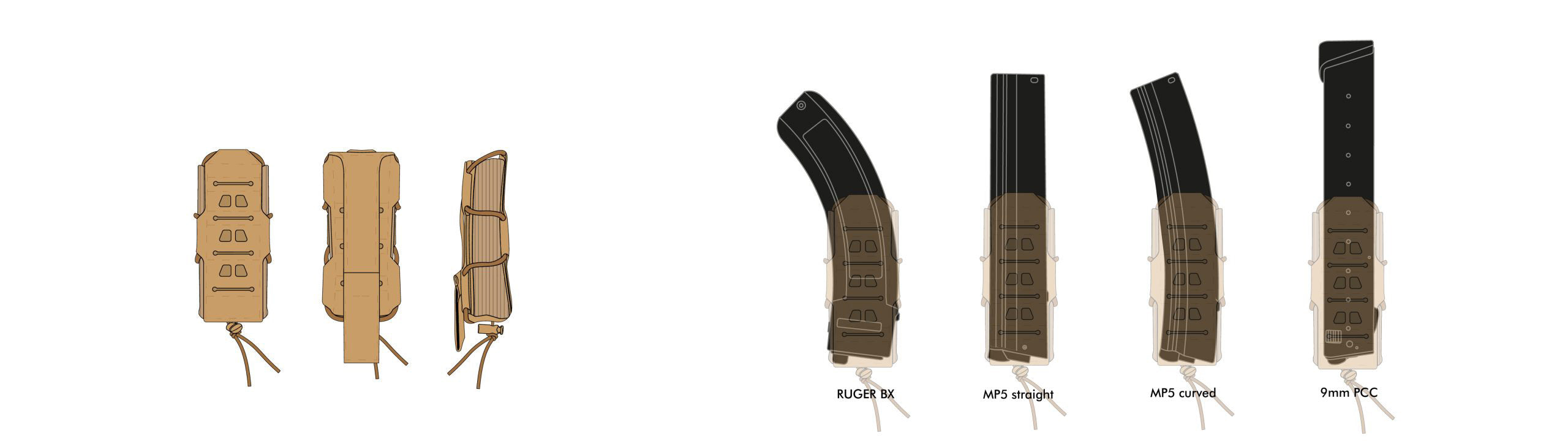 Novritsch SMG Magazine Elastic MOLLE Pouch - Green