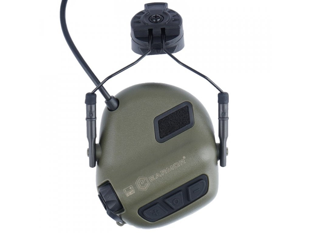 EARMOR M31 PLUS SET Electronic Hearing Protector, Headband / Helmet Mount - Foliage Green